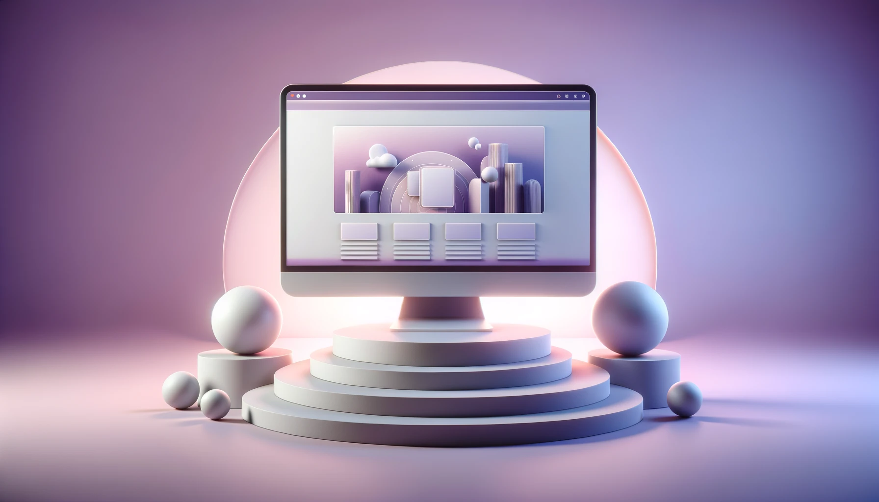 Undgå fejl på din hjemmeside - Computerskærm på podie